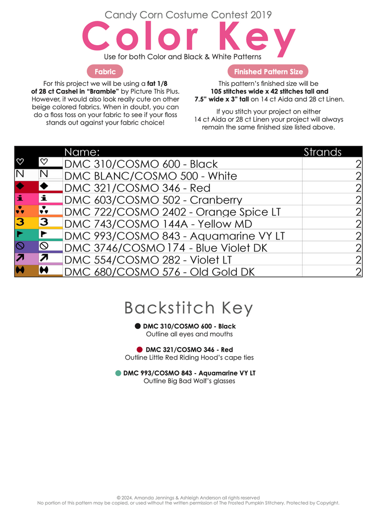 Candy Corn Costume Contest Color Key 2019 Printed Pattern