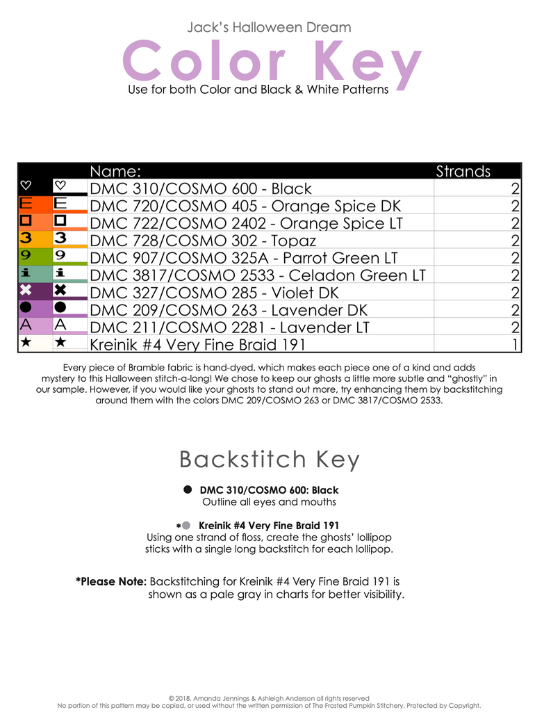 Jack's Halloween Dream Color Key PDF
