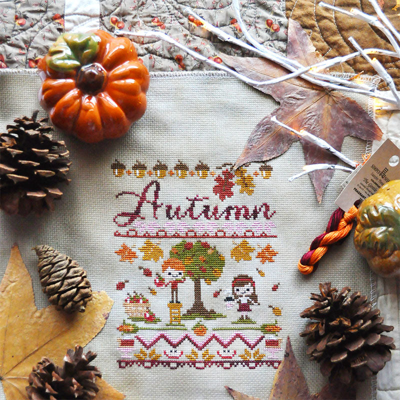 Autumn Harvest Festival PDF Cross Stitch Pattern | Frosted Pumpkin ...