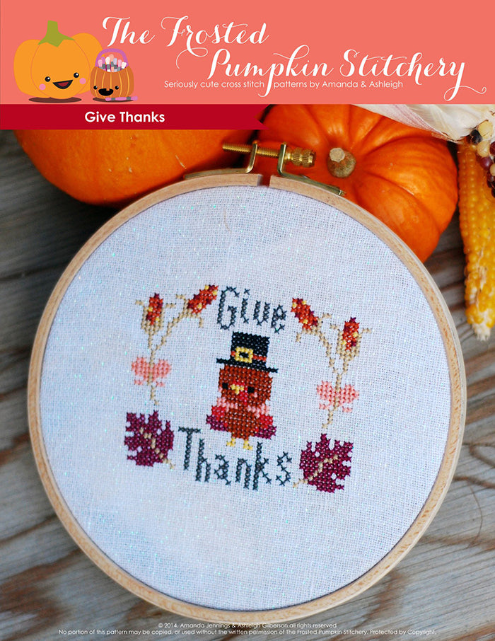 Free Thanksgiving Cross Stitch Pattern - Petite Stitches Series